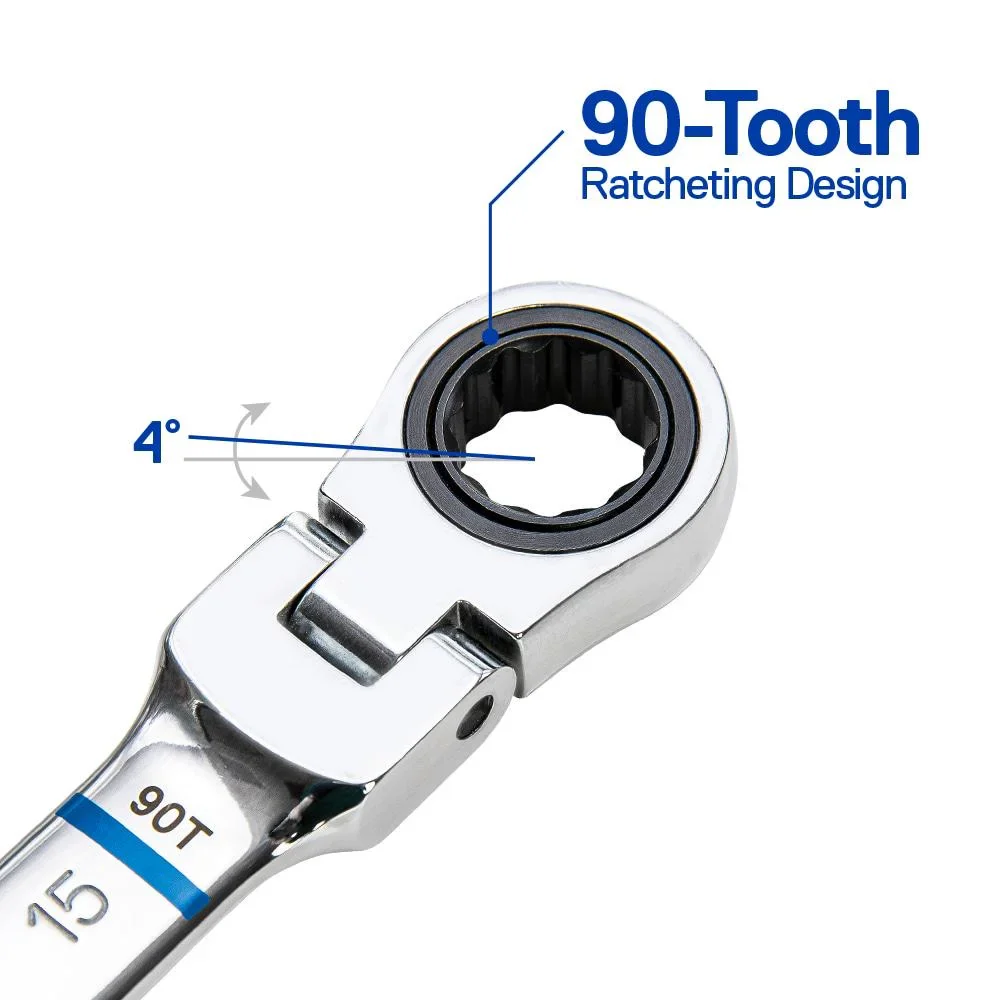 Kobalt Kobalt 8 -Piece Set Metric Flexible Head Ratchet Wrench