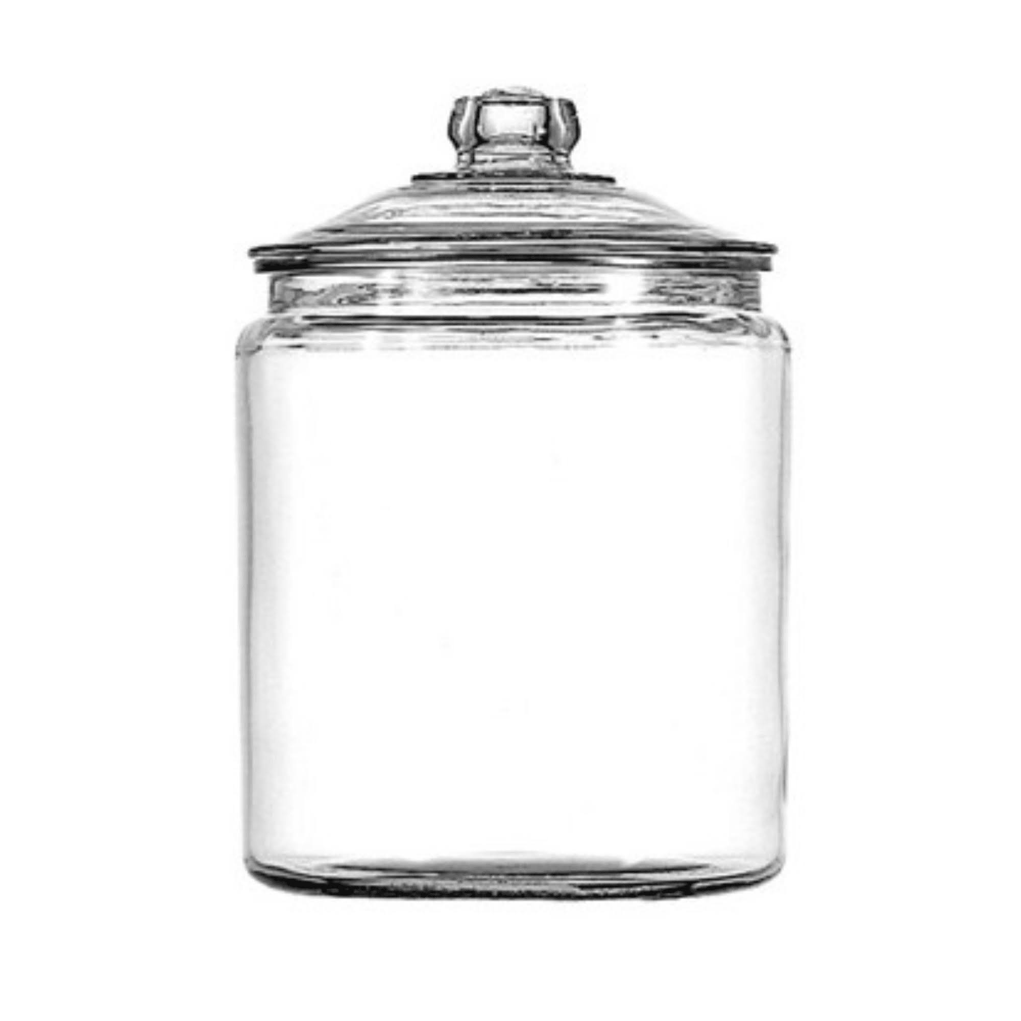 Anchor Hocking 1/2 Gallon Heritage Hill Glass Jar with Cover, Clear