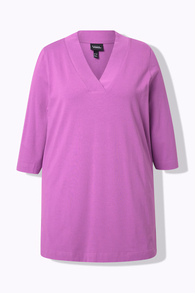 Stretch A-Line 3/4 Sleeve Knit Top