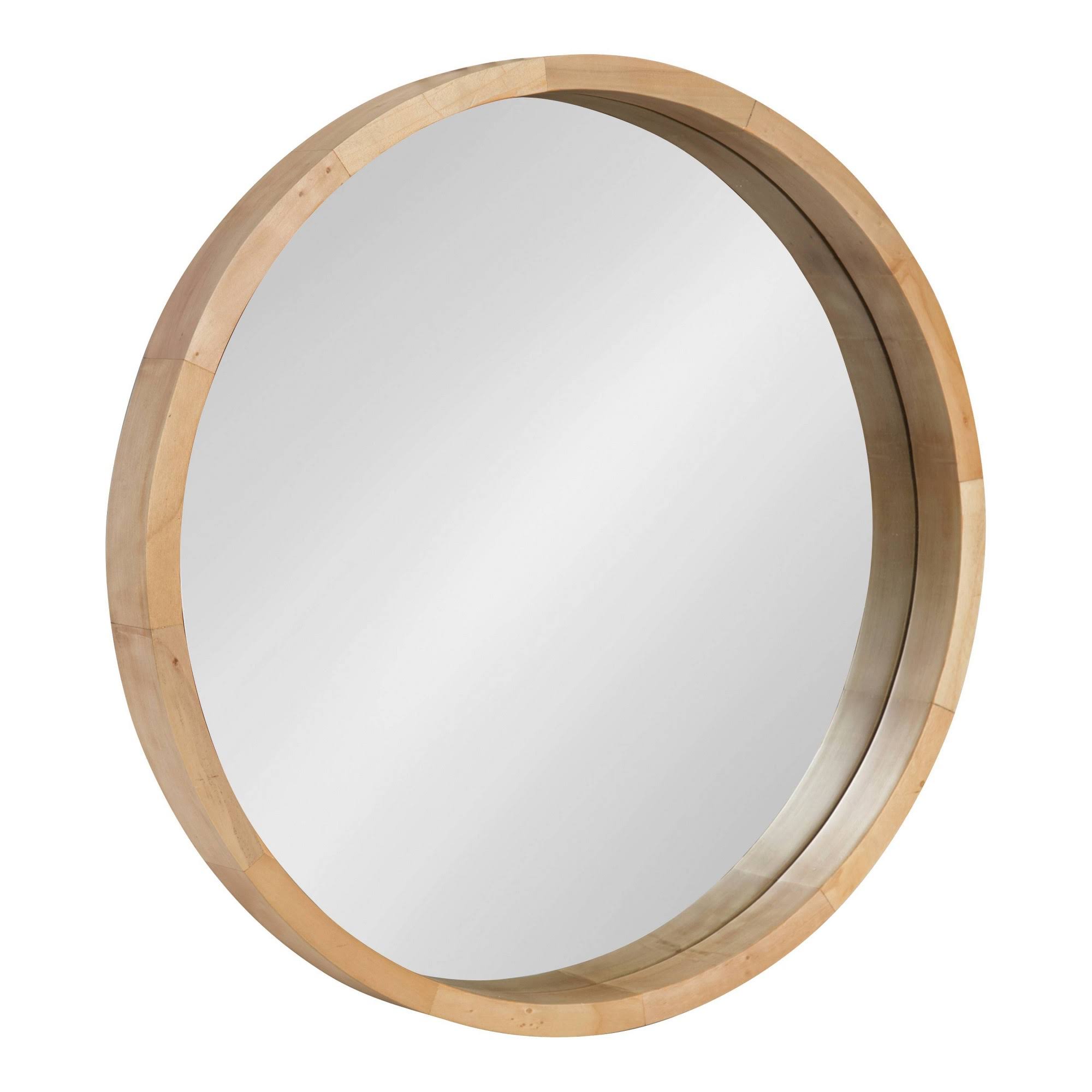 Kate and Laurel Hutton Round Wood Wall Mirror - 22