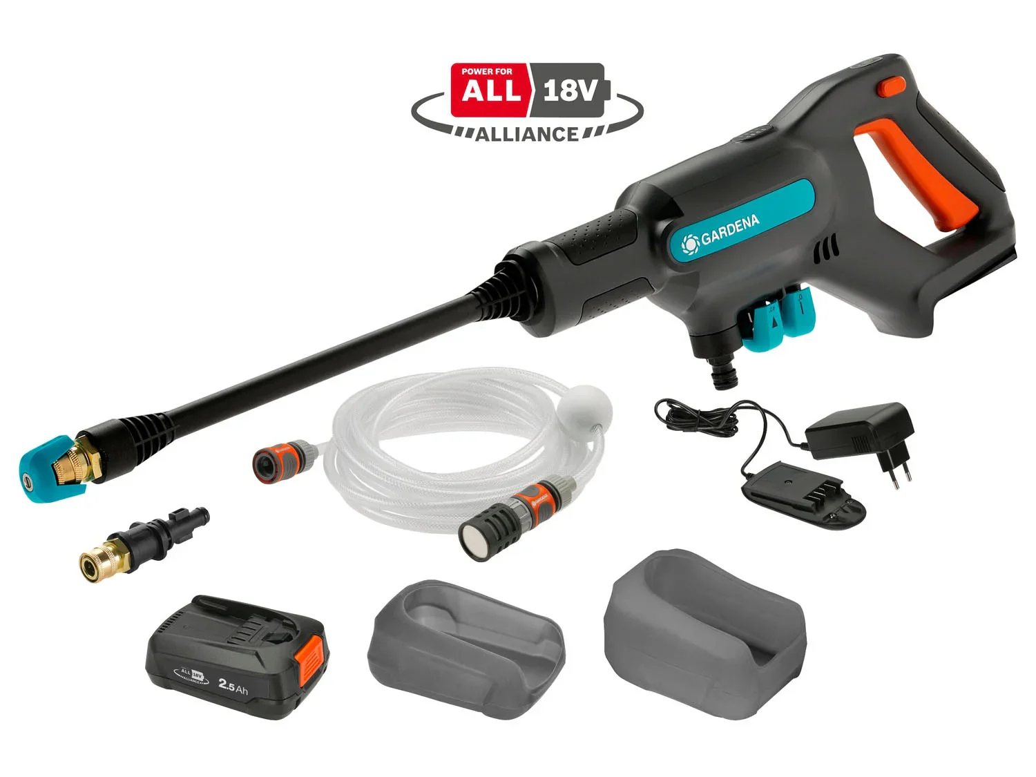 Gardena Nettoyeur moyenne pression  batterie AquaClean 24/18V P4A, 24 bar
