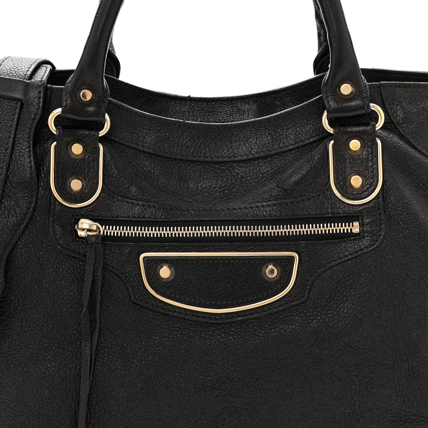 Chevre Gold Metallic Edge Hardware Velo Black