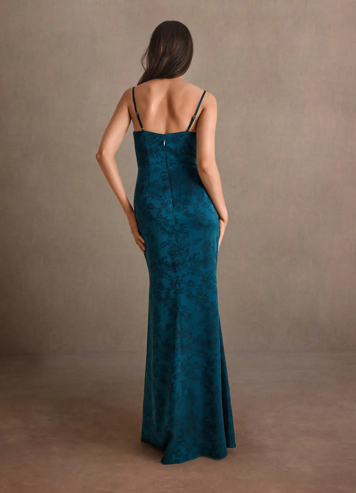 Leah Navy Black Gown