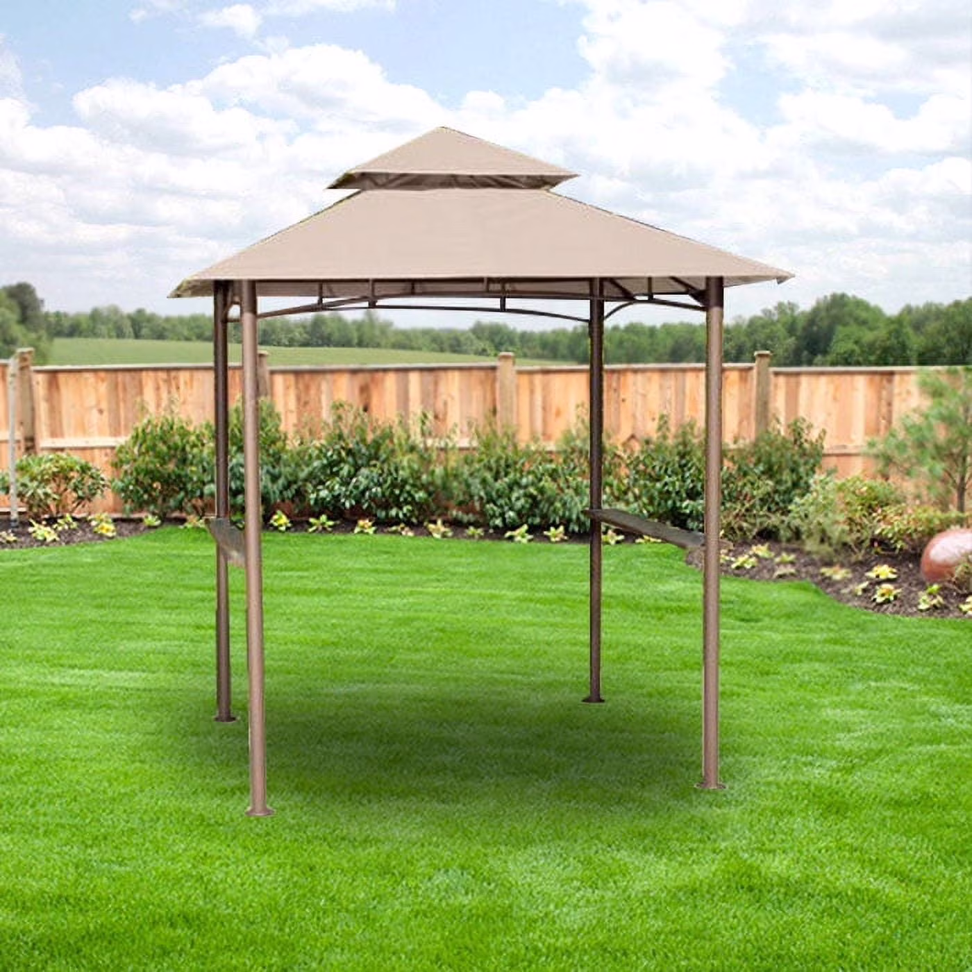 Garden Winds Replacement Canopy Top for the Walmart Double Roof Grill - Riplock 350