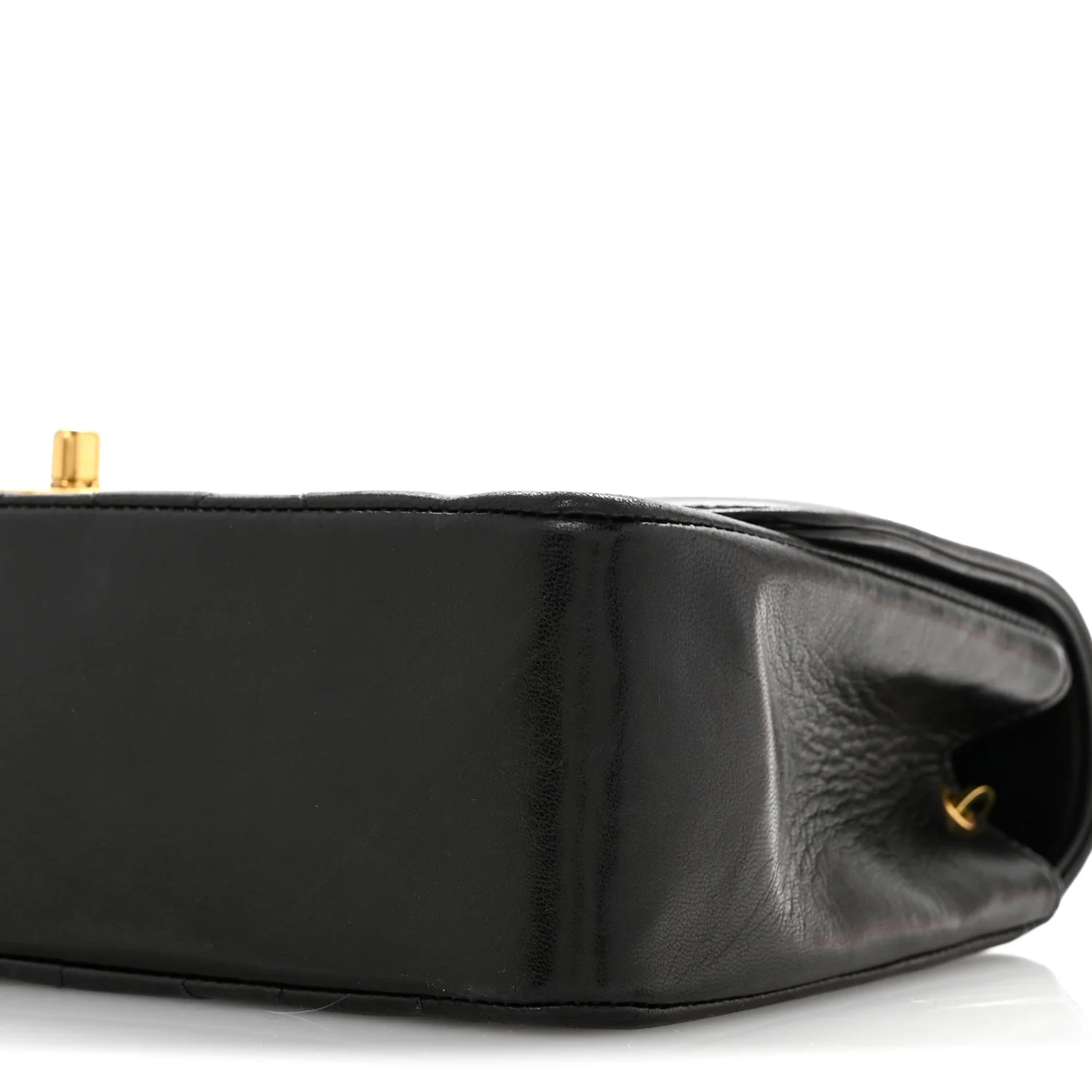 Lambskin Quilted Medium Single Flap Black