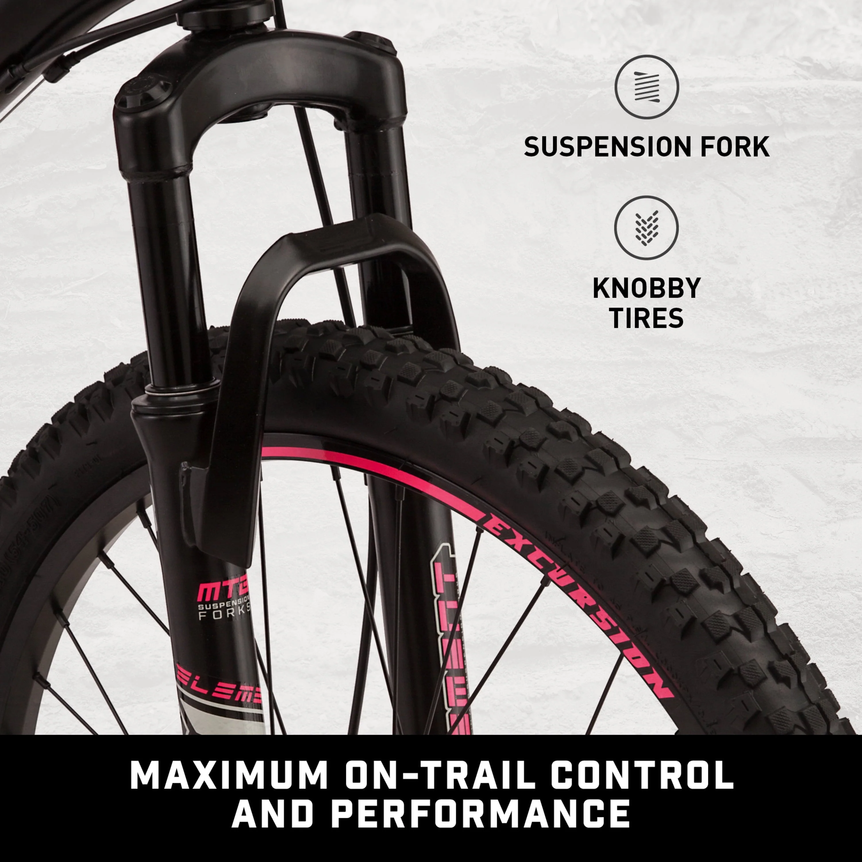 Mongoose 24 - In. Excursion Unisex Mountain Bike, Black, 21 Speeds