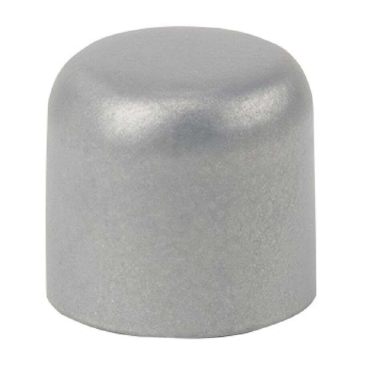 Embout tringle à rideau Ø16 mm métal forme arrondie gris mat x2