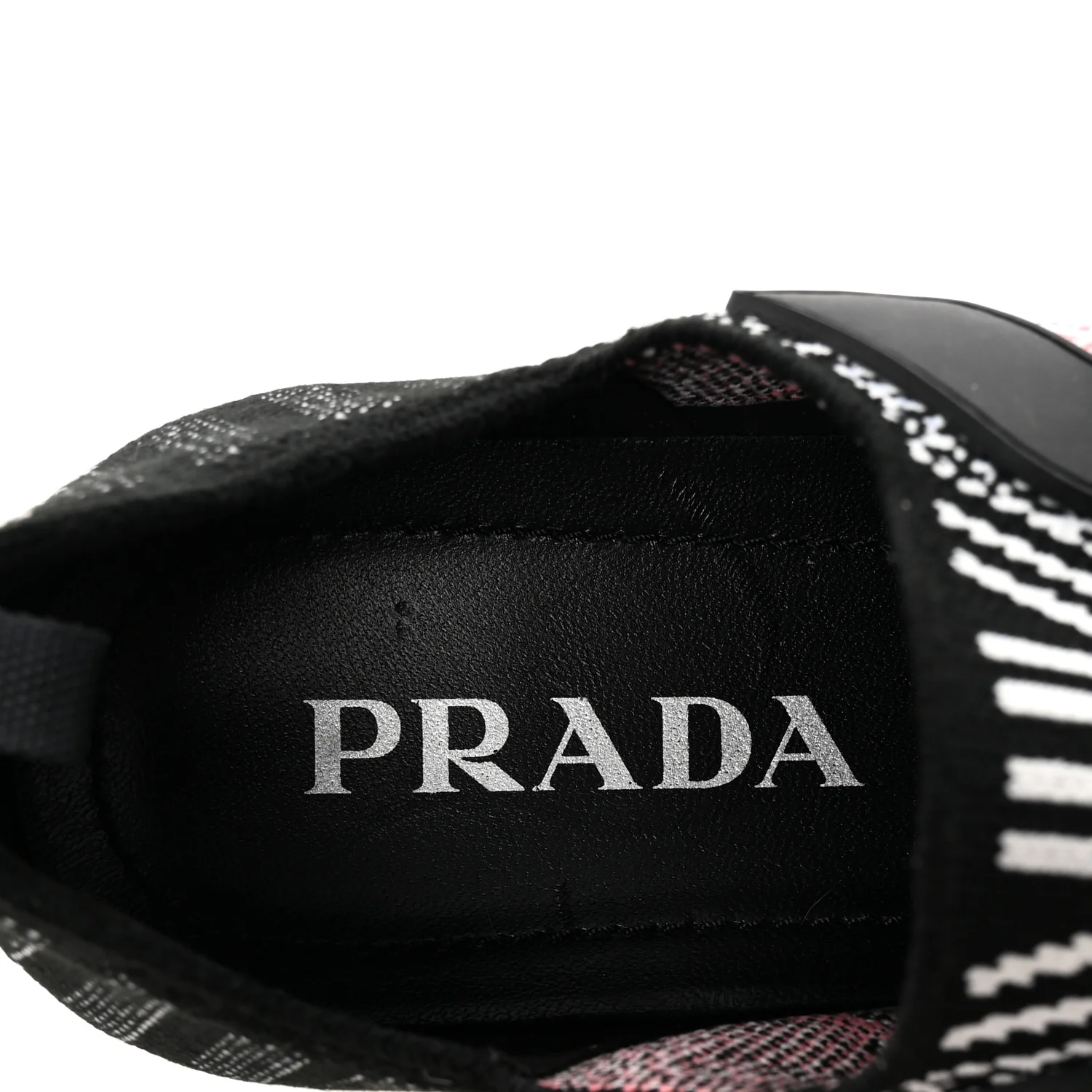 Rubber Knit Printed Fabric Cloudbust Air Sneakers 37 White Pink Black