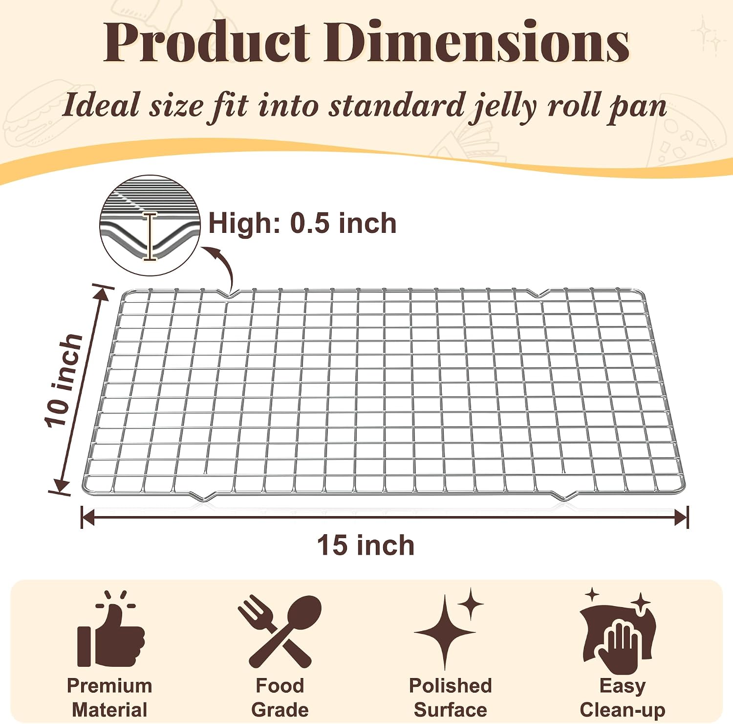 Cooling Racks for Cooking and Baking - 2 PCS 10