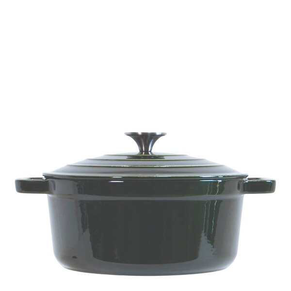 Støpejernskasserolle med lokk 4L 24 cm