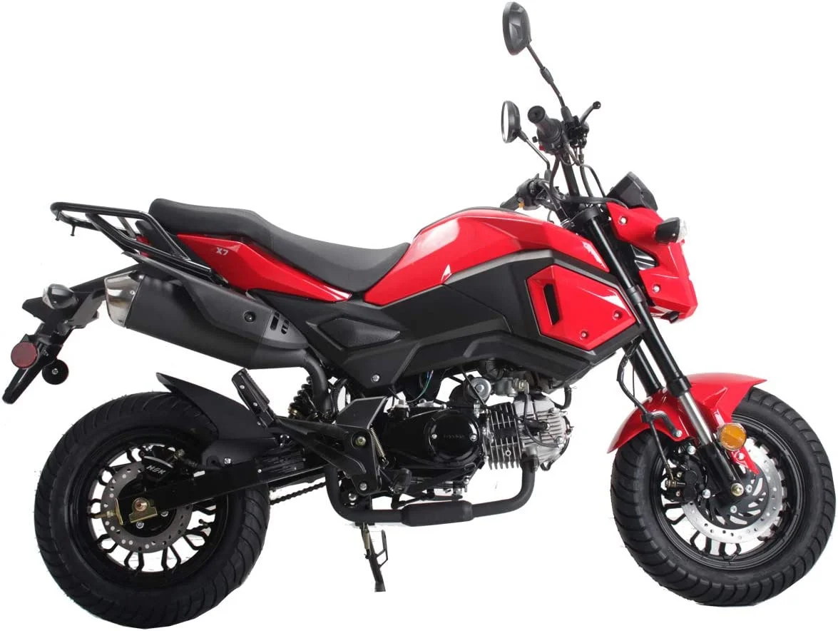 Upgraded New 125cc Motorcycle Bike VADER 125 HELLCAT Dual Sports 125cc Motorcycle Bike Youth Adults Gas Motorcycle Big Headlights ( RED ) - Image 7