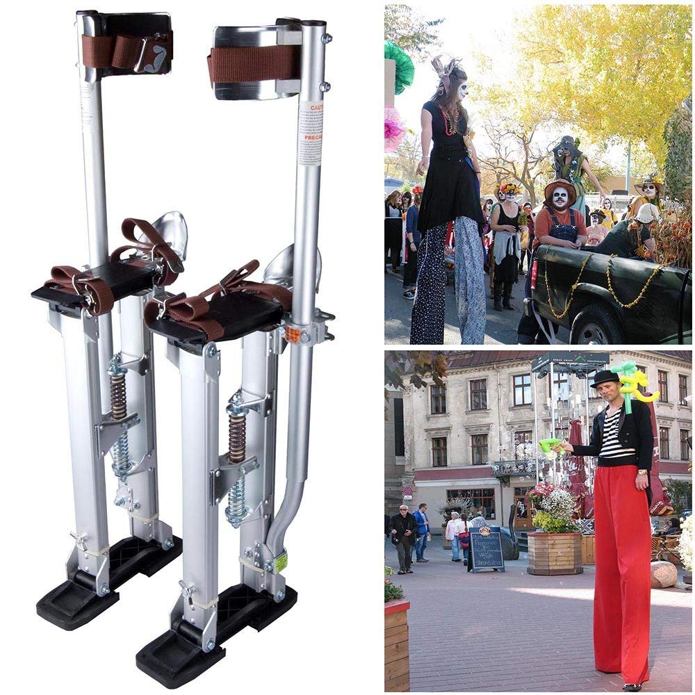 24-40 Adjustable Aluminum Drywall Stilts 227LBS Load Capacity 3-POSITION Heel Bracket Dual Action Springs for Painting Taping or Cleaning…