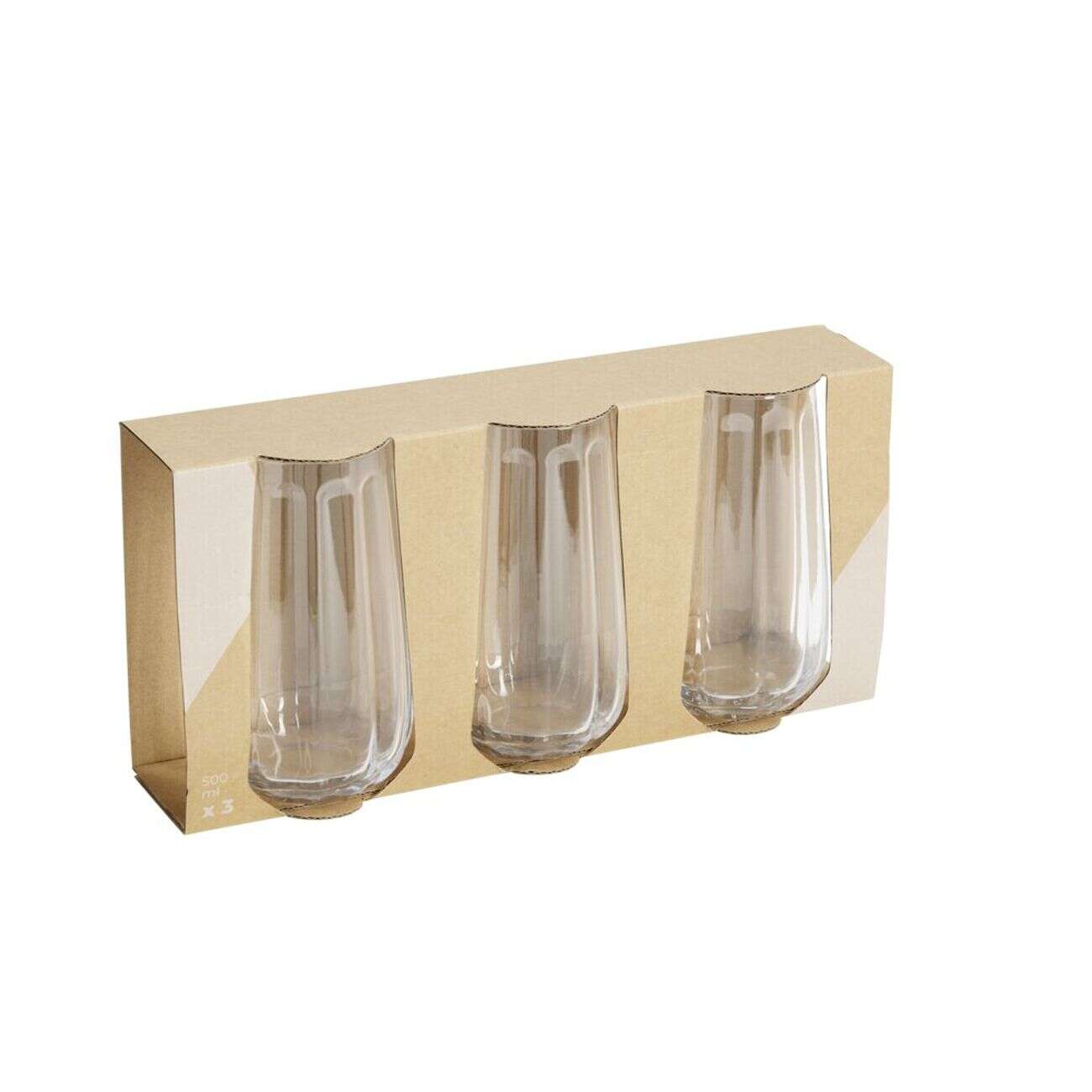 Verre à eau x3 arrondi 500ml