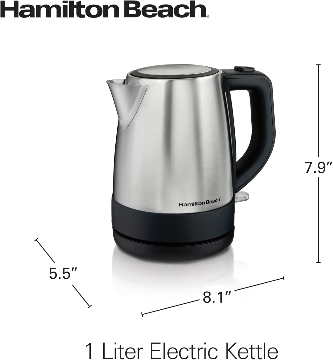 Hamilton Beach 1 Liter Electric Tea Kettle, Water Boiler & Heater