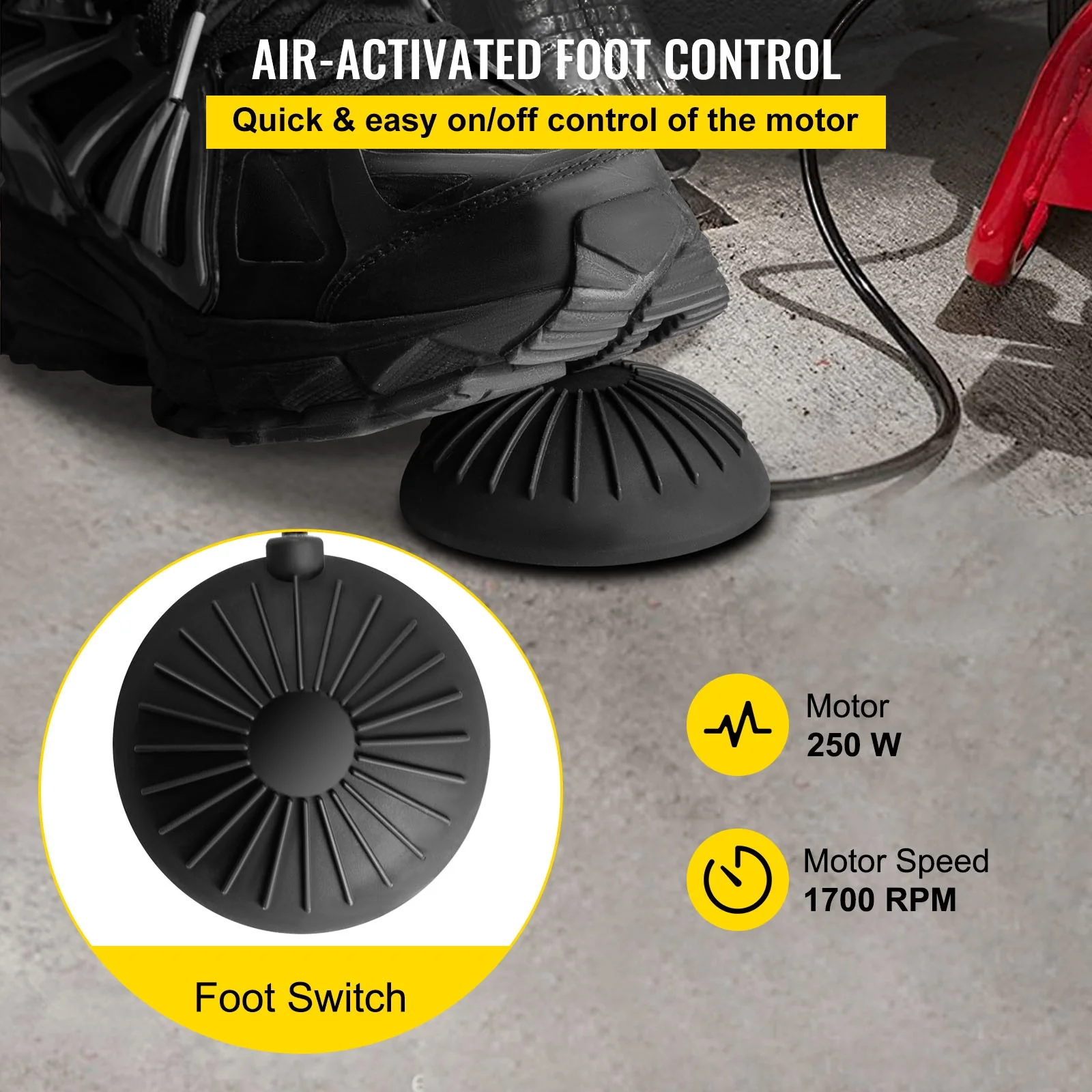 Drain Cleaning Machine 75ft x 3/8 in Drain Cleaner Machines 250W Electric Drain Auger for 1" to 4" Pipes Electric Drain Snake Sewer Snake Drill w/ Cutters Glove(75ft x 3/8") - Image 4
