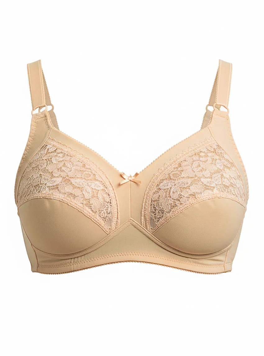 Soutien-gorge sans armatures en coton Rose poudre