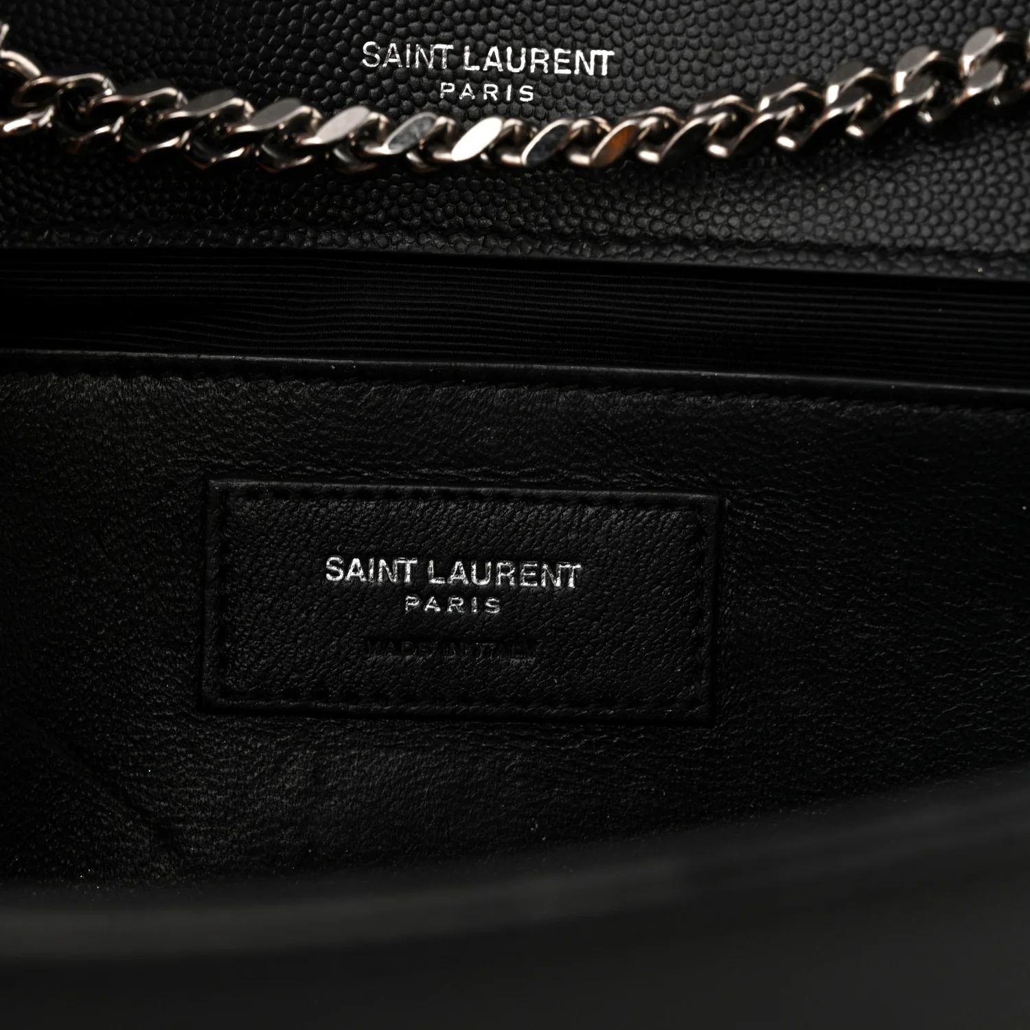 Grain De Poudre Medium Classic Monogram Kate Satchel Black