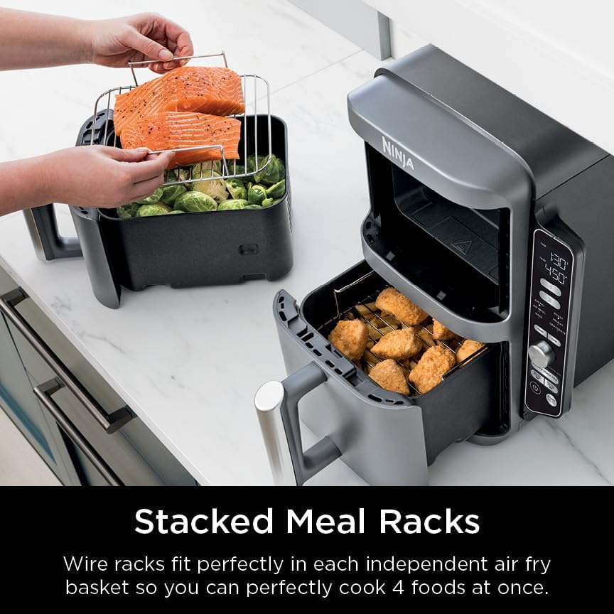 Ninja Air Fryer DoubleStack XL, 10 Qt, 6-in-1, Deep Gray, SL401