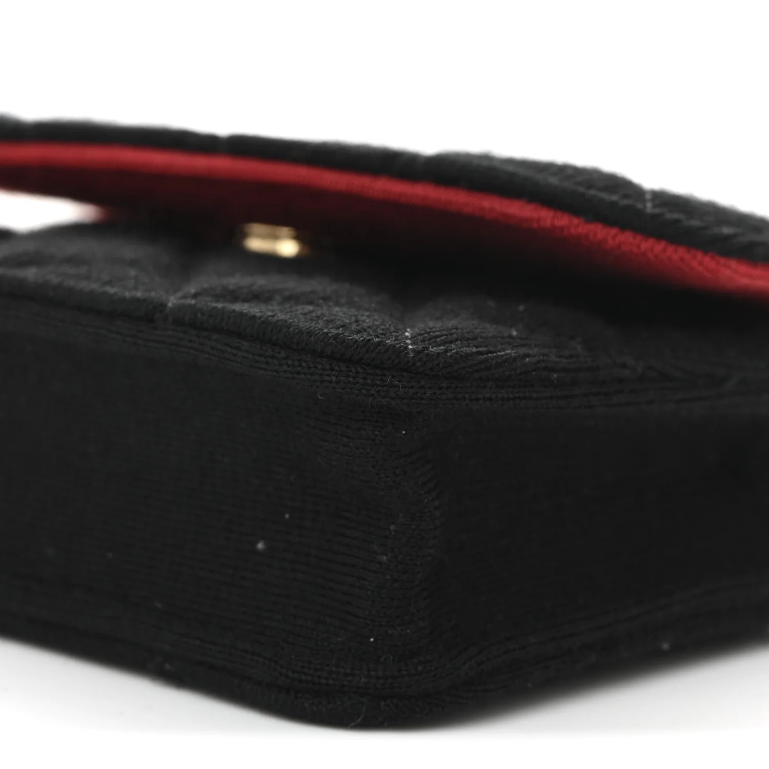 Jersey Quilted Micro Mini Flap Black