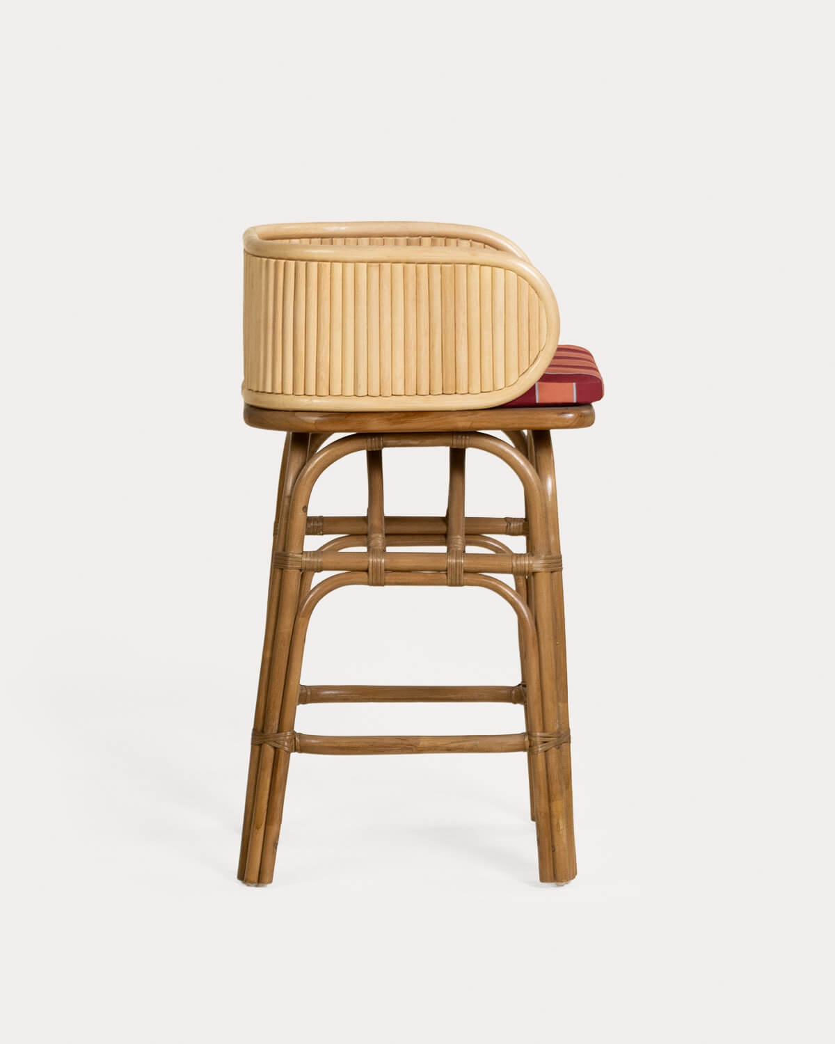 Dozza - Taburete Alto de Ratán Natural (75 cm) Dozza