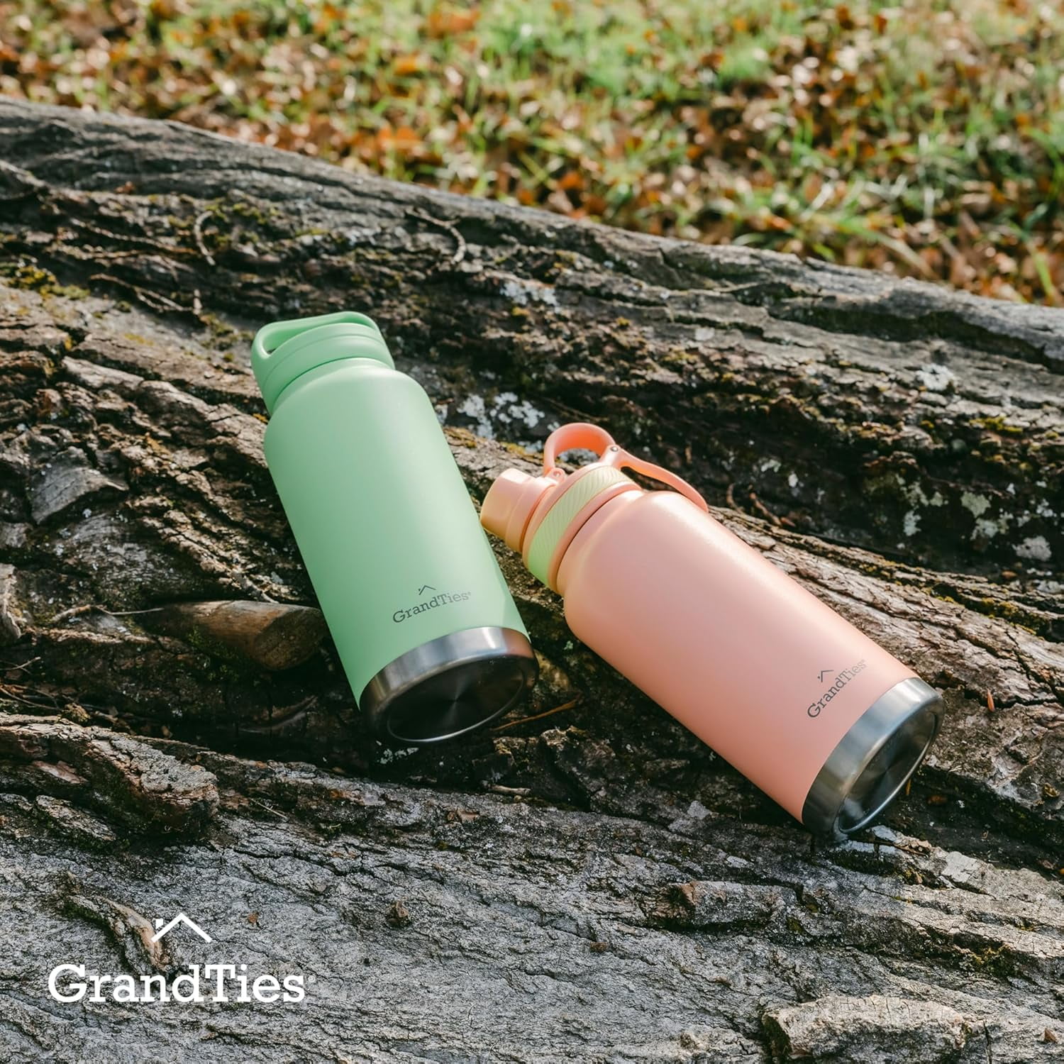 32 Ounces Wide Mouth Stainless Steel Insulated Water Bottle - Rose Salt with 2 Lids, BPA-Free Travel Canteen for Gym, Hiking, Camping, and Outdoor Activities(Rose Salt 32 oz/32 Pack)