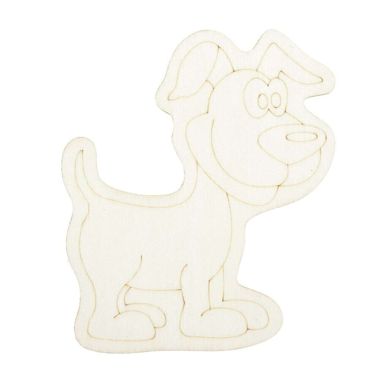 Figurine à peindre en bois avec 3 peinture acrylique et 1 pinceau inclus