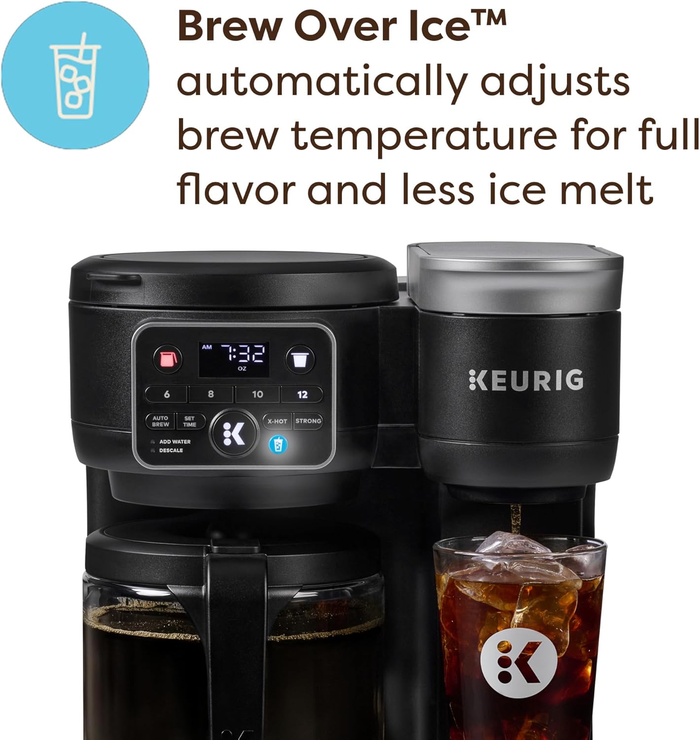 Keurig K-Duo Hot & Iced Single Serve & Carafe Coffee Maker, MultiStream Technology, 72oz Reservoir (Gen 2) |   MultiStream Technology, Reservoir (Gen 2)