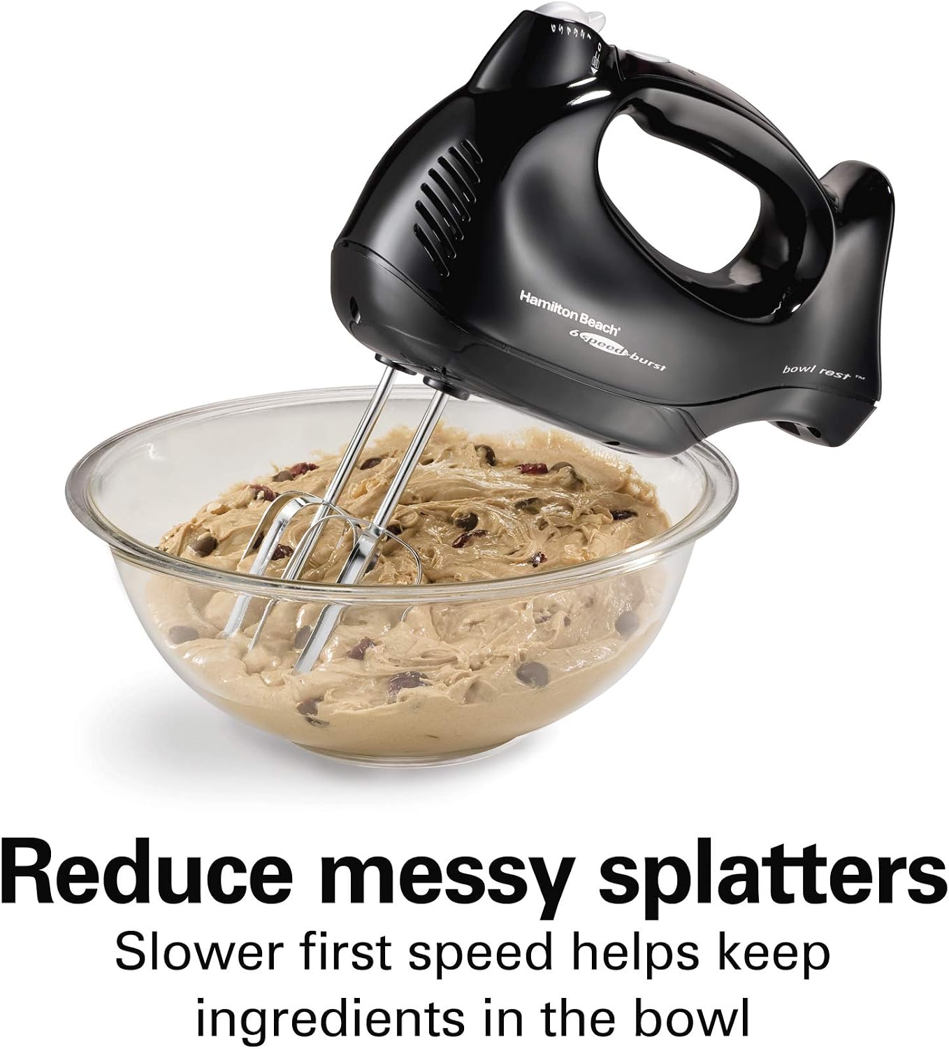 Hamilton Beach Power Deluxe 6-Speed Electric Hand Mixer With QuickBurst