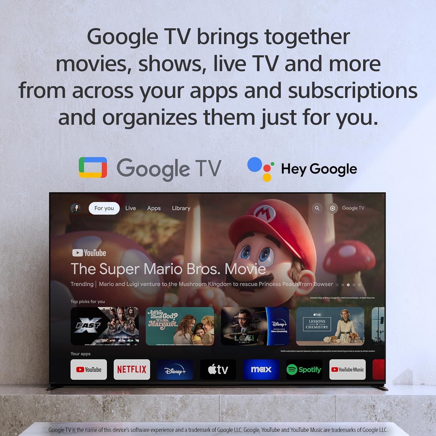 Sony 65-Inch Class 4K Ultra HD BRAVIA 3 LED Smart TV with Google TV Dolby Vision HDR  PS5 Exclusive Features  K-65S30