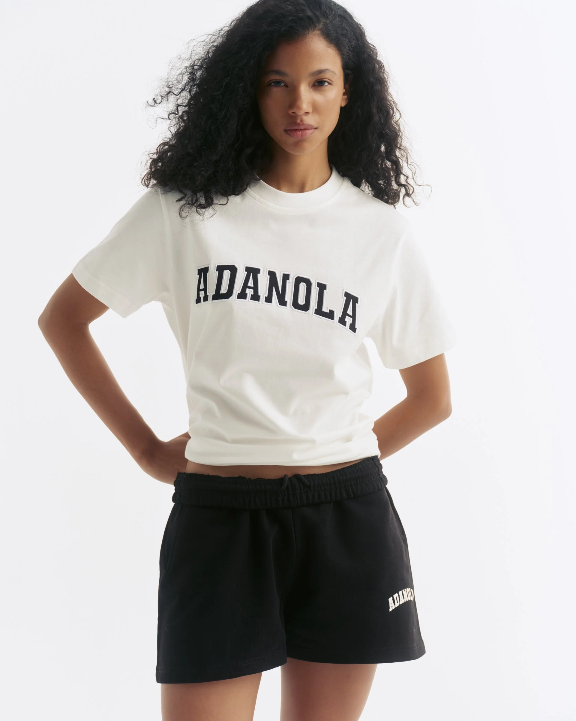 Varsity Short Sleeve Oversized T-shirt - White/Black