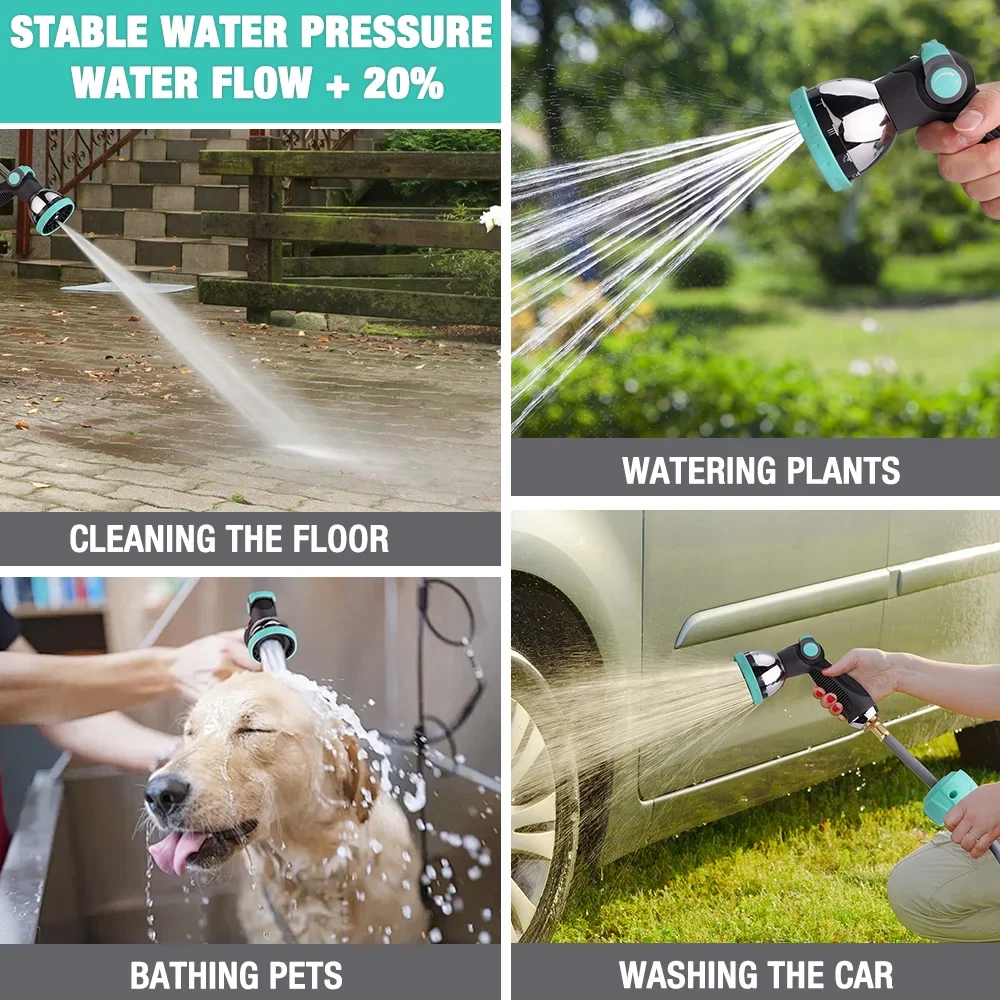 HAUSHOF 1/2 x 100 ft Retractable Garden Hose Reel with Automatic Rewind, 10-Pattern Spray Nozzle, Durable High-Pressure Hose, and 180�� Swivel Bracket �C Perfect for Watering Gardens, Cleaning Patios