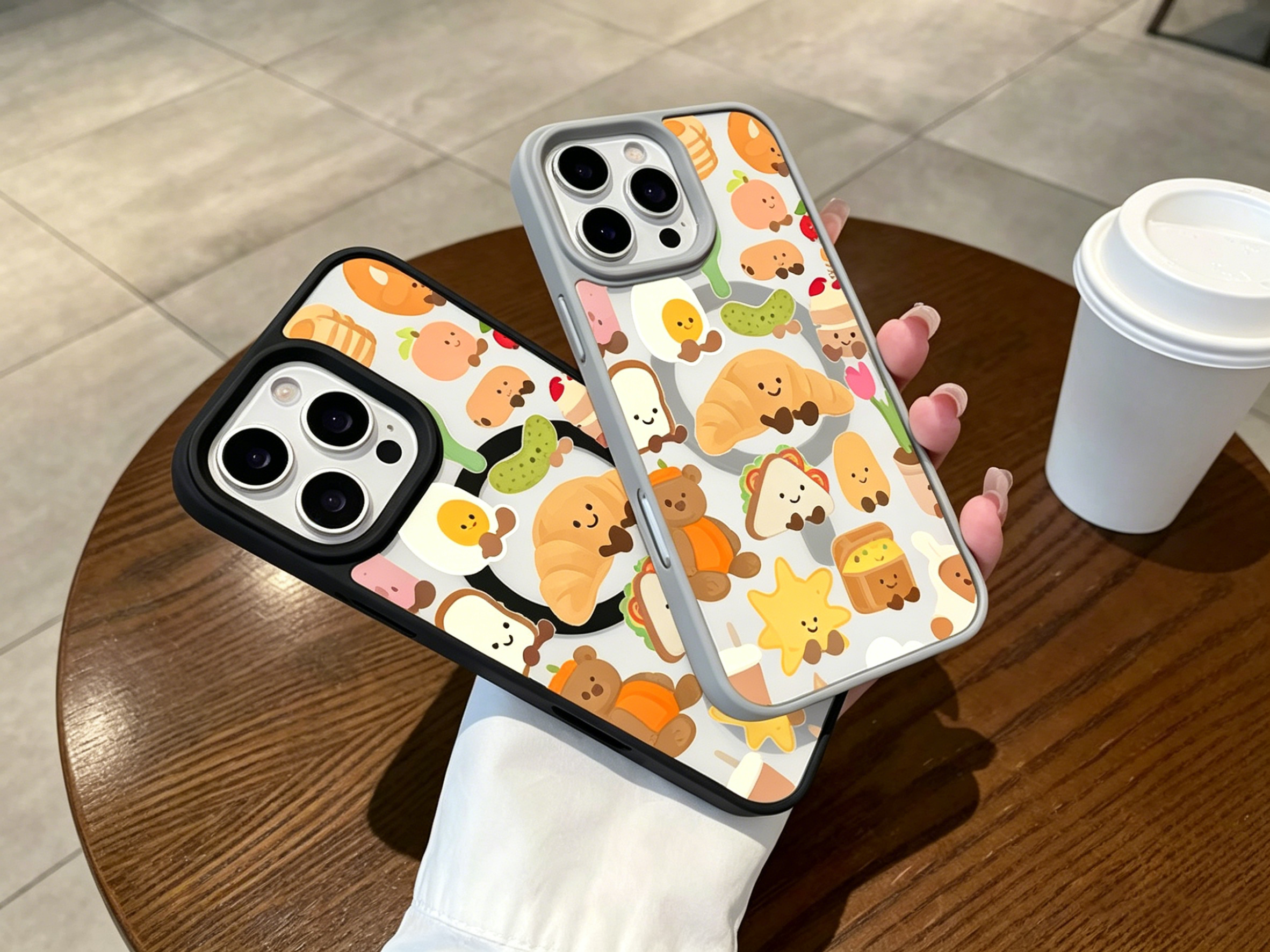 Apple Macaron Clear Magnetic Phone Case with Big Camera Cutout - wanlinfang