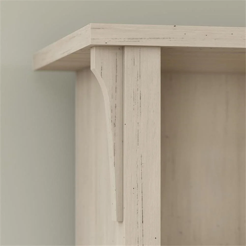 Pemberly Row Hall Tree w/ Shoe Storage Bench in Antique White - Engineered Wood(Antique White)