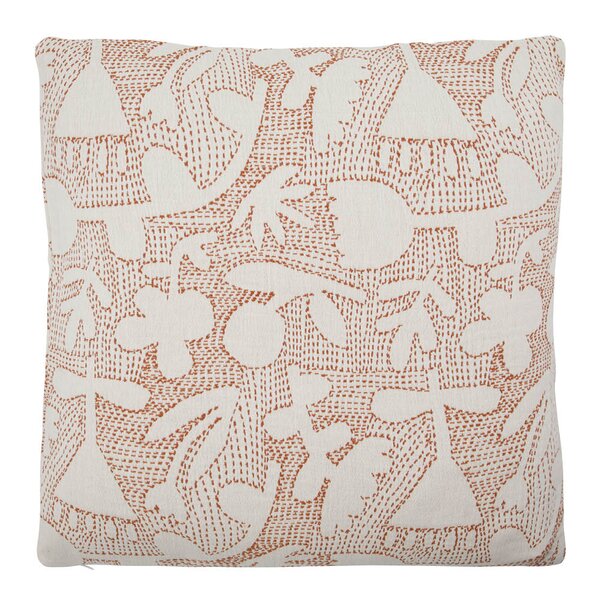 Sari putetrekk i bomull 50x50 cm off-white/brun