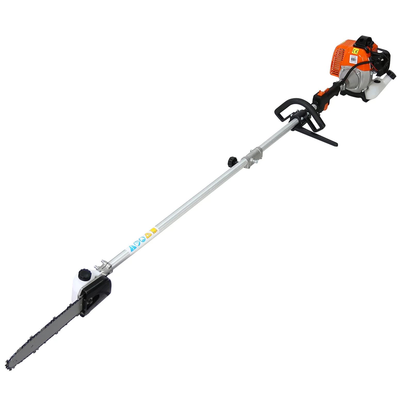 10-in-1 Grass Trimmer Weed Eater Combos, 52CC 2-Cycle Full Crank Shaft Gas Powered Weed Eater with Gas Pole Saw, Hedge Trimmer and Brush Cutter, Grass Trimming Tool for Garden, Lawn Care(55CC/10-in-1) - Image 9