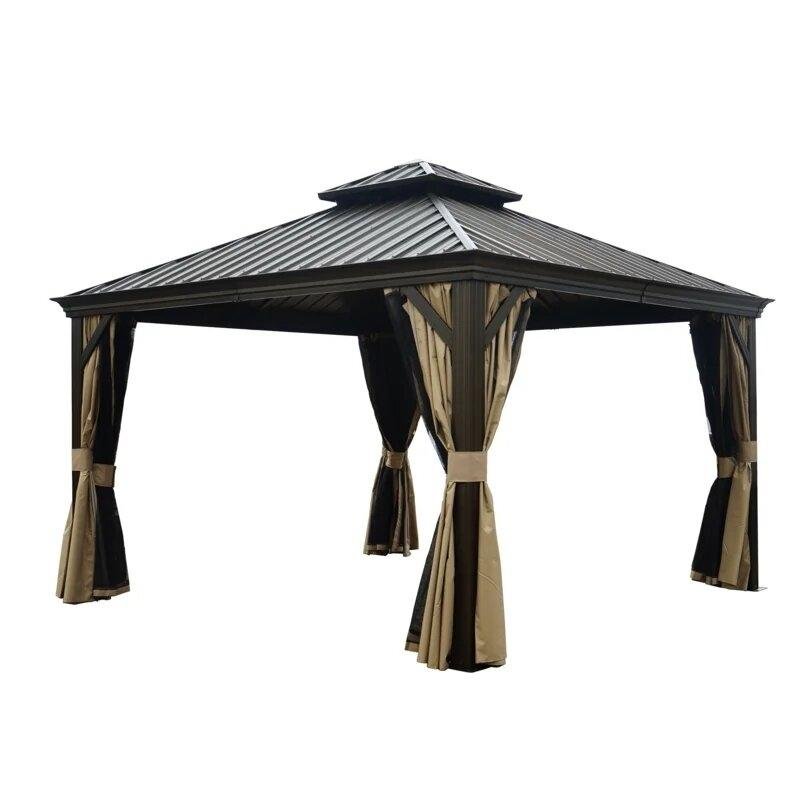 Gazebo de patio en aluminium Alexander 12 pi L x 12 pi P