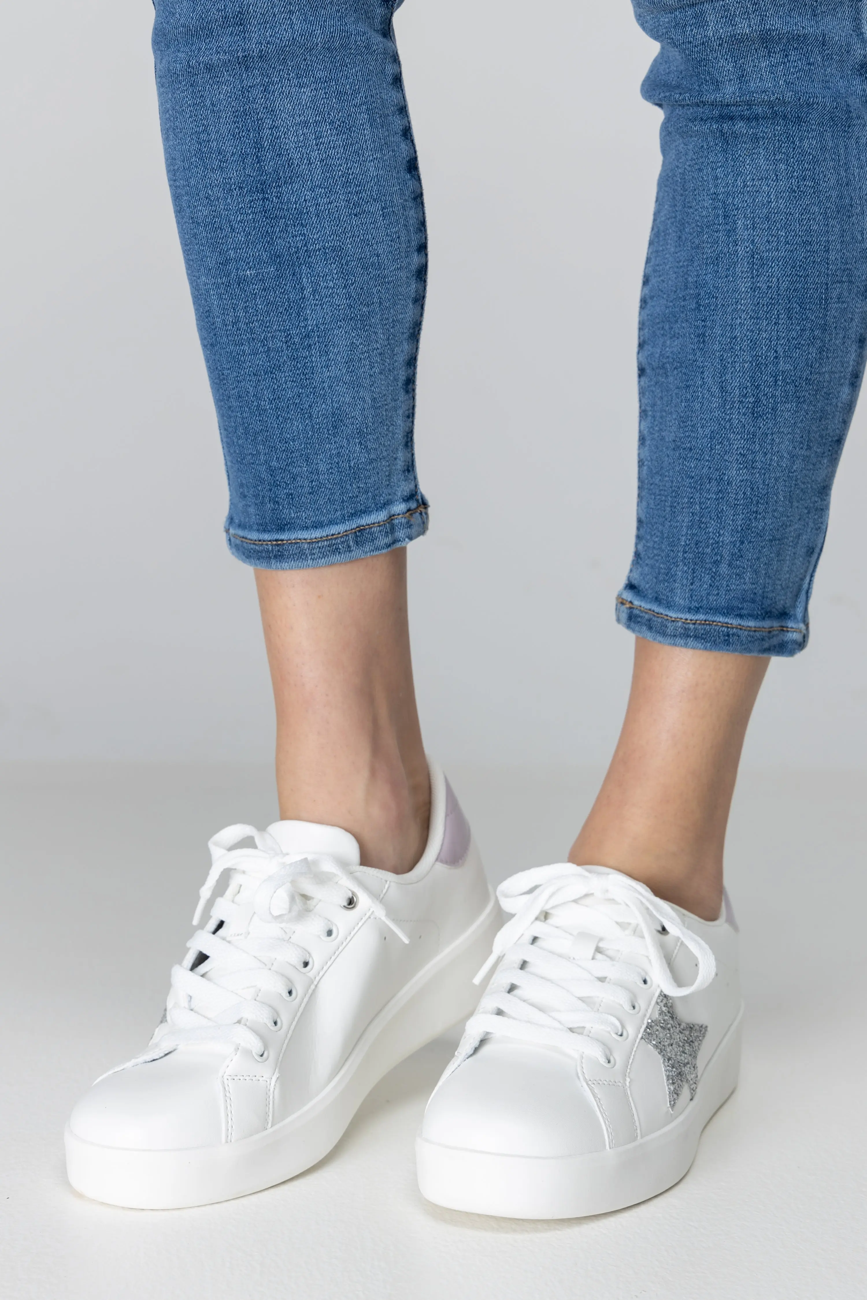Starry Glitter Star Detail Sneakers