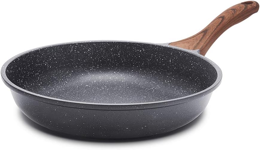 SENSARTE Nonstick Ceramic Frying Pan Skillet, 8 Inch Omelet Pan, Healthy Non Toxic Chef Pan, Induction Compatible Egg Pan with Heat Resistant Handle, PFAS-Free, White