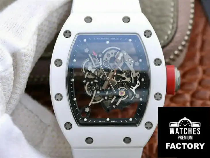 Richard Mille RM055 KV Factory White Rubber Strap