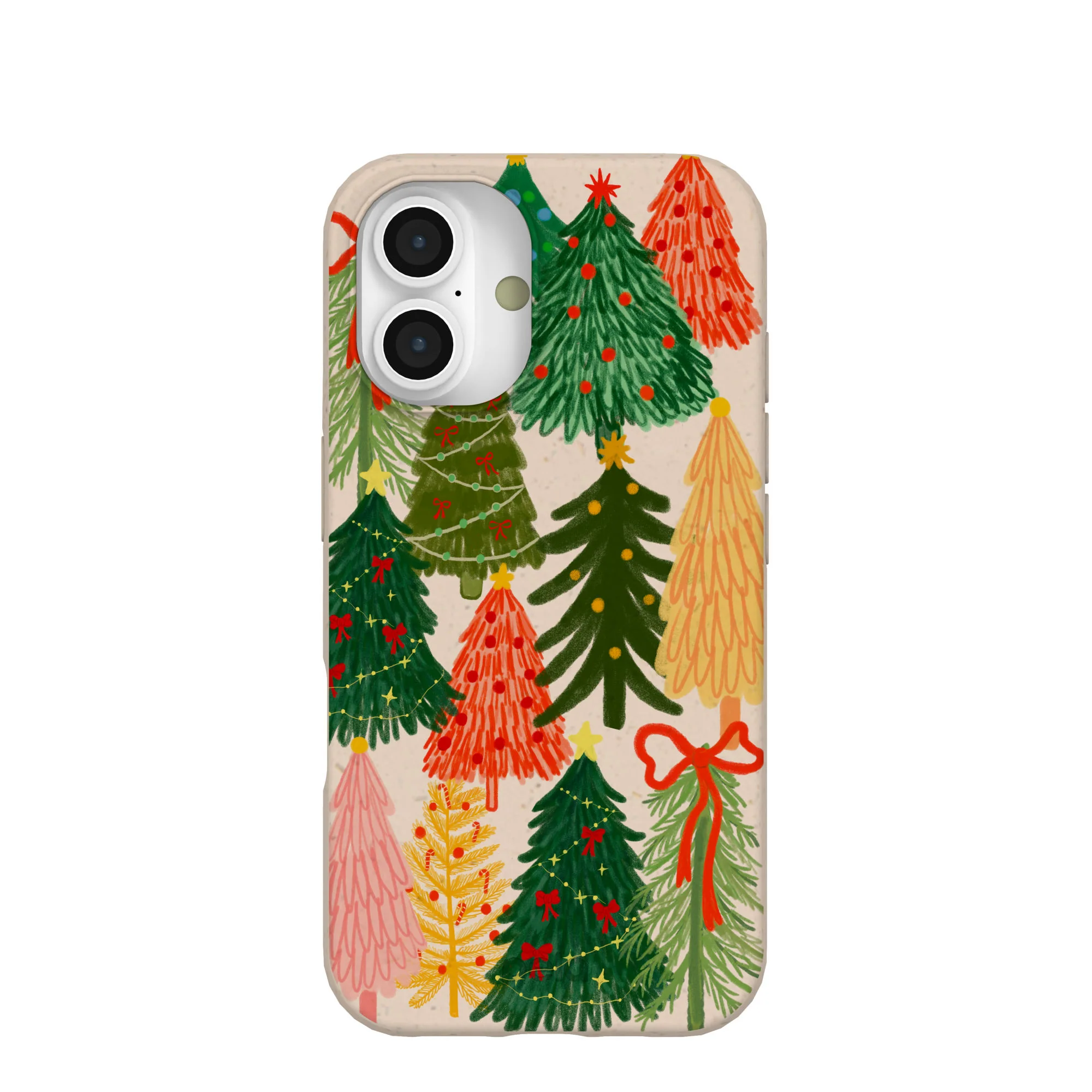 Seashell Festive Trees iPhone 16 Case