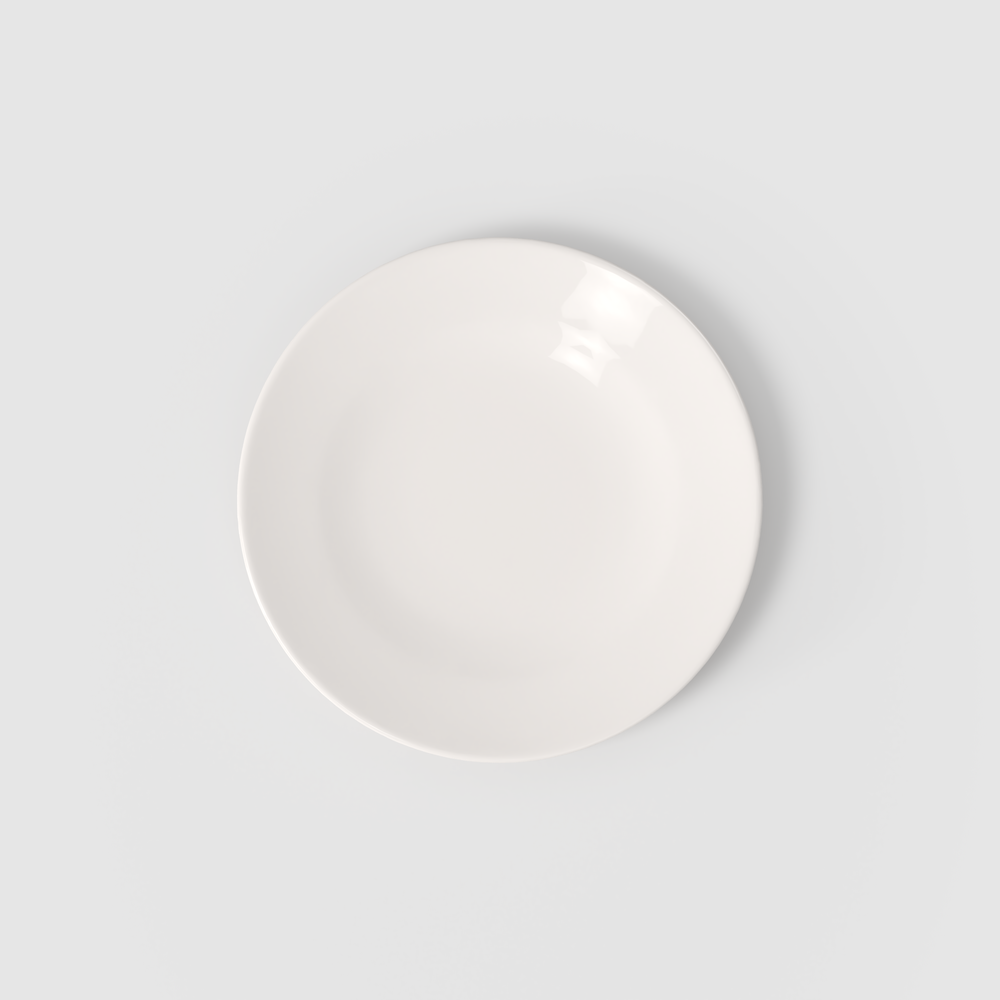 For Me Appetizer/ Bread Plate - White, 6.3'', Premium Porcelain