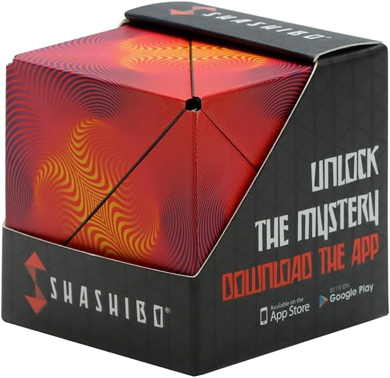 Shashibo Shape Shifting Box - Award-Winning STEM Fidget Toy with Ultra Strong Magnets - Puzzle Cube Transforms Into 100+ Shapes, Perfect Sensory Gift for Kids, Teens, and Adults (Spaced Out)
