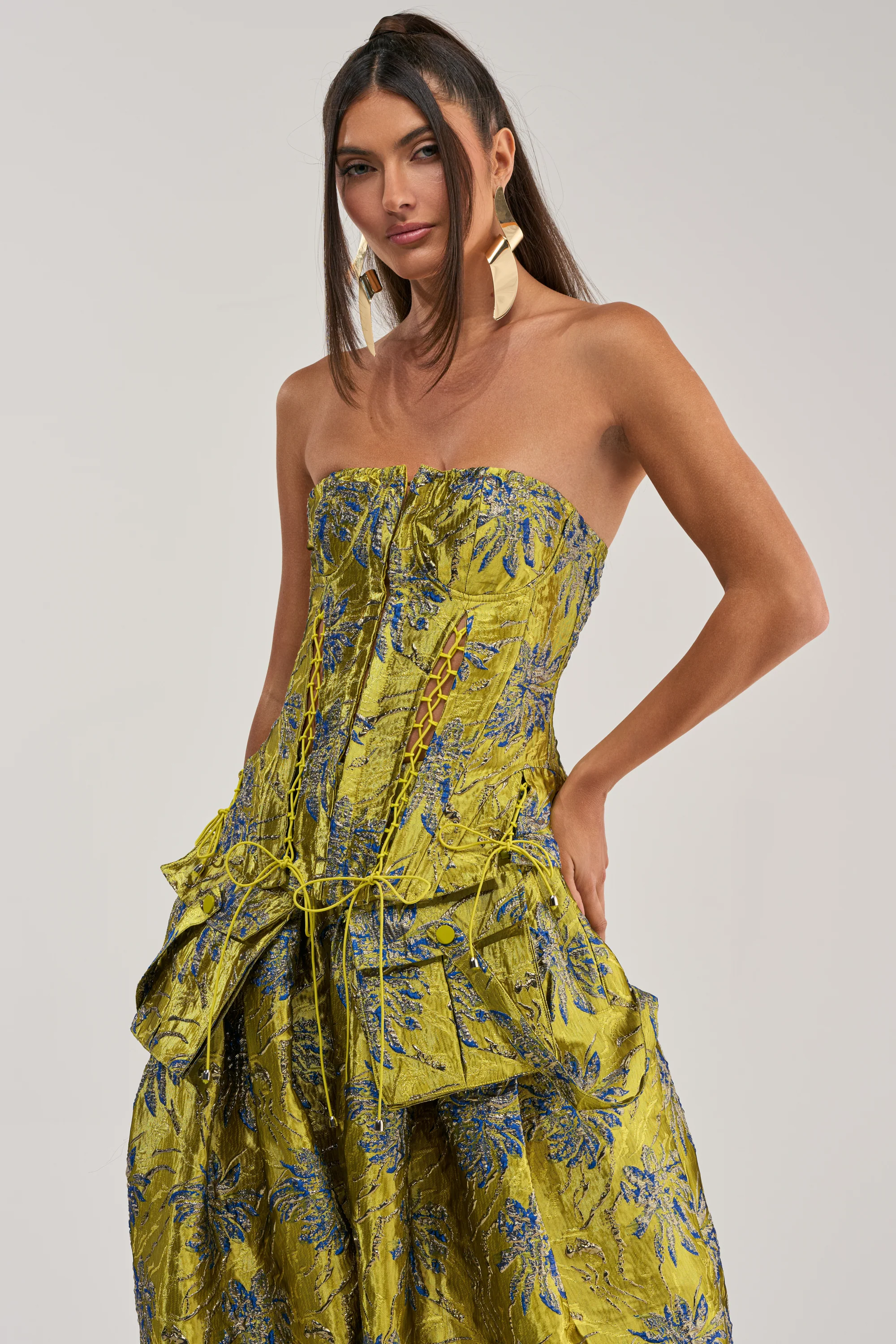 CRAZY FOR YOU BROCADE CORSET - Akira Store