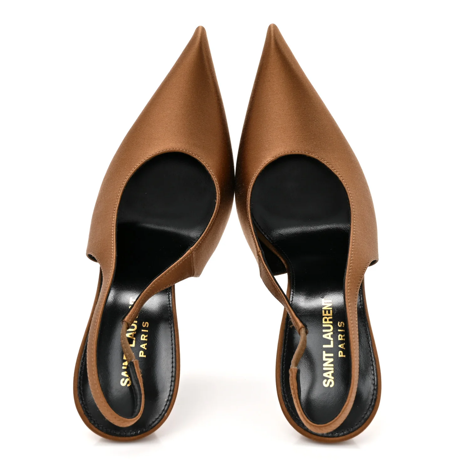 Silk Satin Faye 110 Pumps 38 Deep Cognac