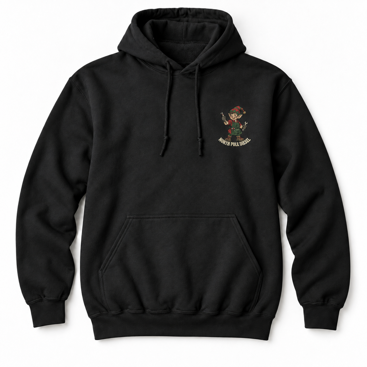North Pole Diesel Elf Chest Print Hoodie