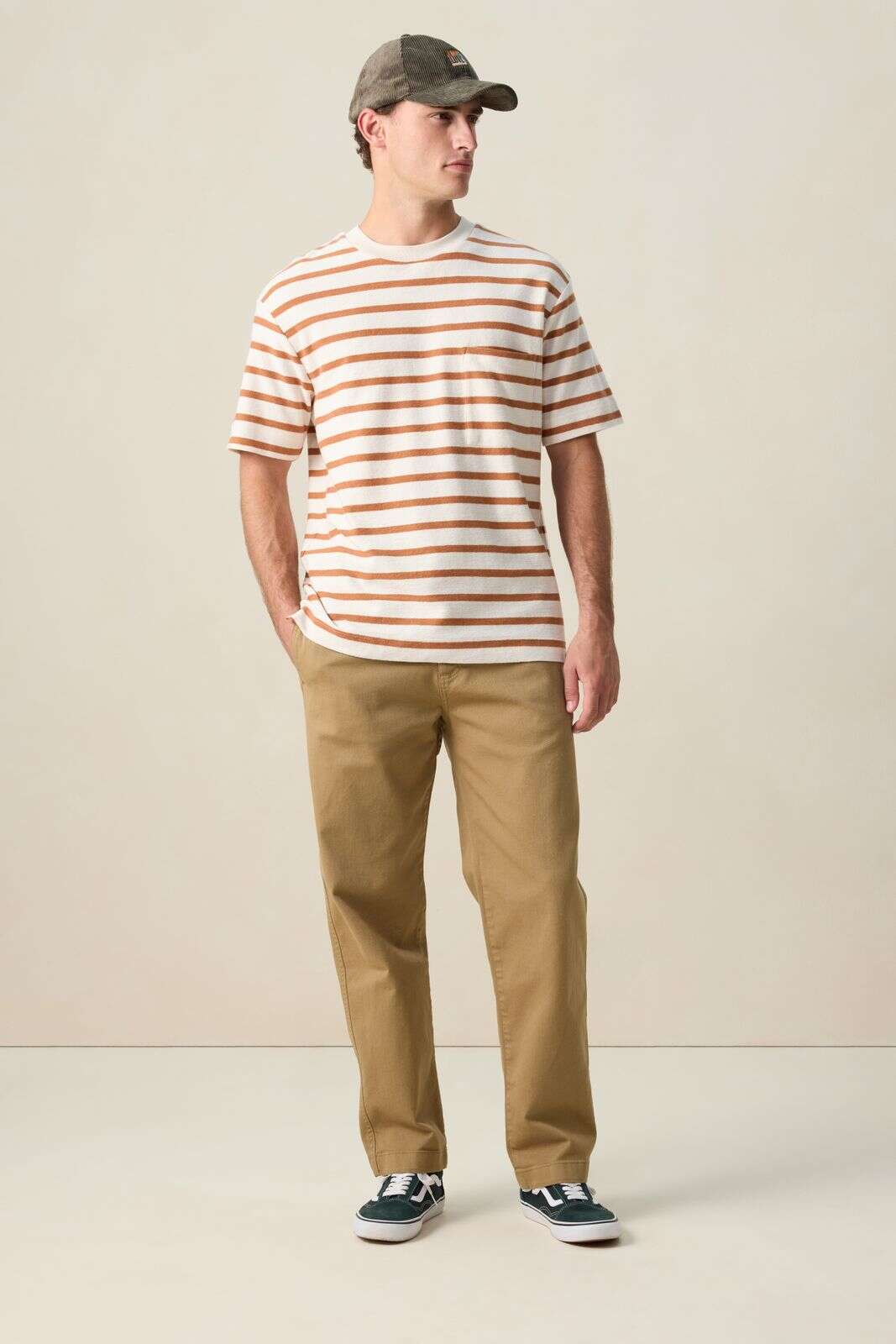 Wit gestreept T-shirt