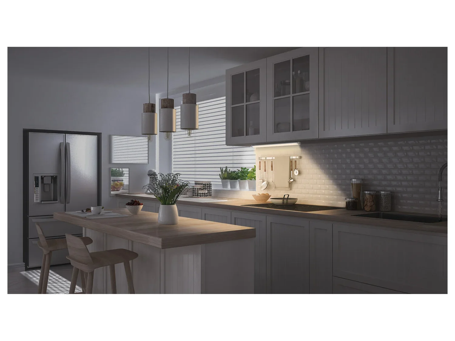 LIVARNO home Rglette sous meuble LED  blanc variable