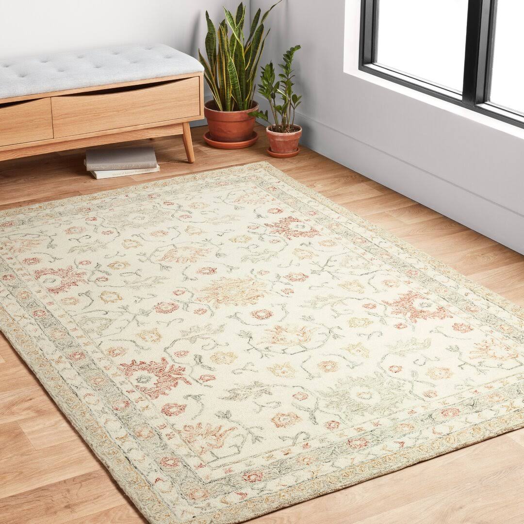 McClelland Oriental Handmade Hooked Wool Ivory Area Rug One Allium Way Rug Size: Rectangle 3'6