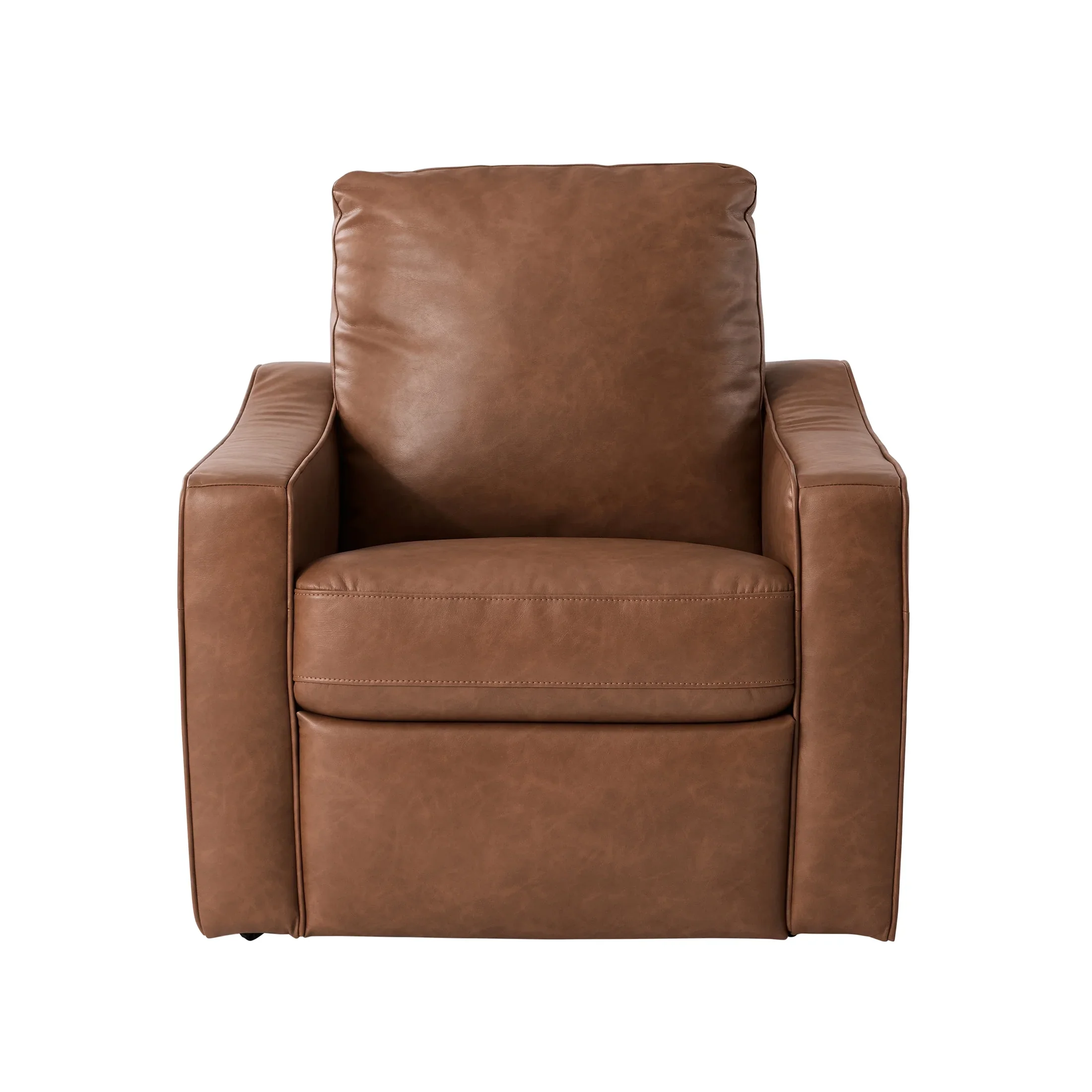 Better Homes & Gardens Allen Push-Button Power Recliner Chair, Cocoa Faux Leather