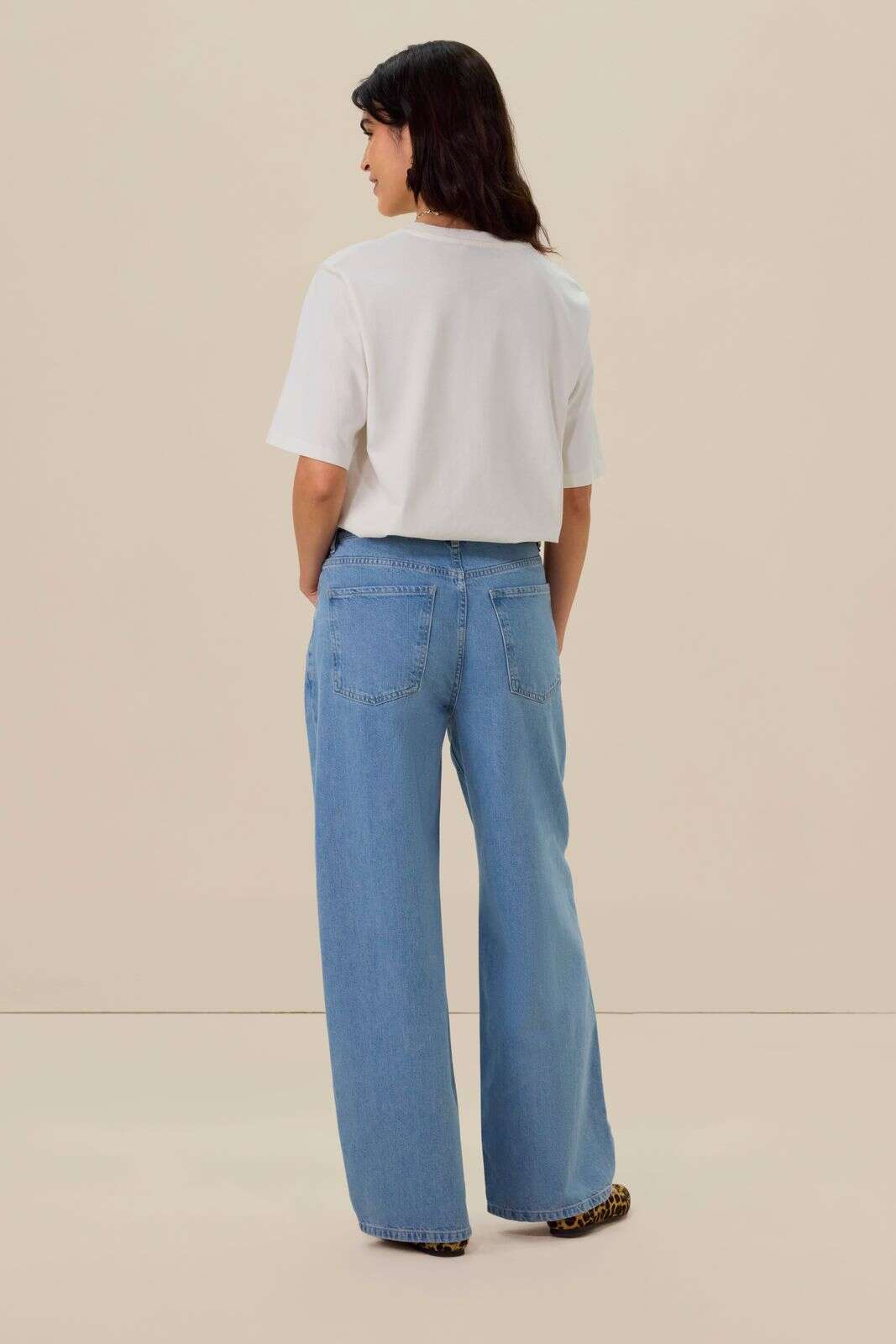 Wit basic katoenen t-shirt